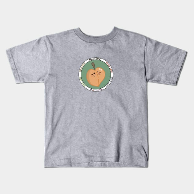 Super cute peach love Kids T-Shirt by MilkWork